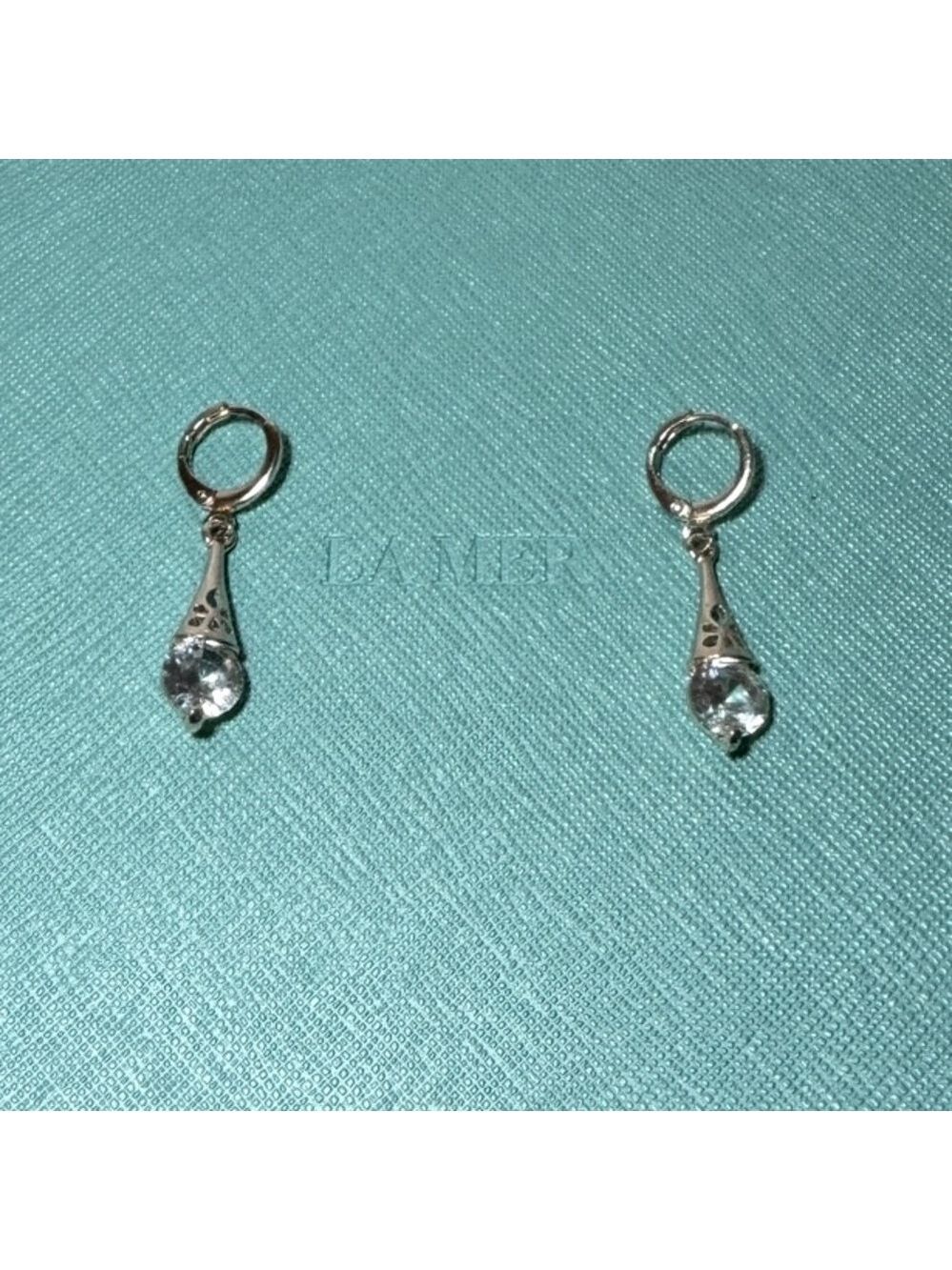 Silver Crystal drop Earrings